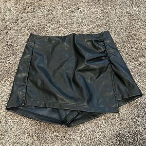 Pleather skort